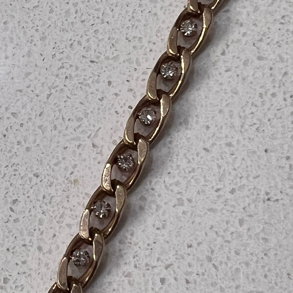 Brass Zinc Gold Chain With Prong Setting Cubic‎ Zirconia 7ft Rope